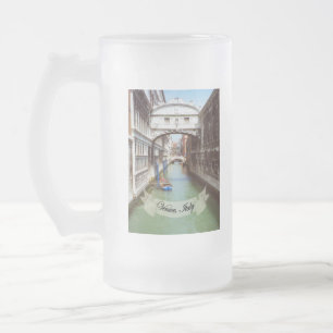 Caneca De Cerveja Vidro Jateado Souvenir da ponte de aranha Itália de Veneza