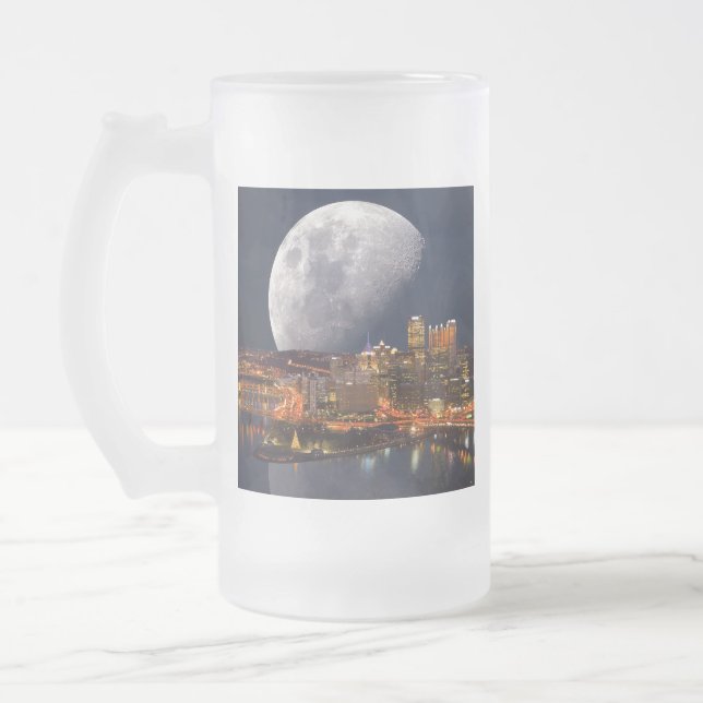 Caneca De Cerveja Vidro Jateado Spacey Pittsburgh (Esquerda)