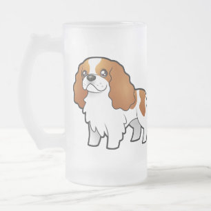 Caneca De Cerveja Vidro Jateado Spaniel de rei descuidado Charles dos desenhos
