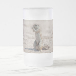 Caneca De Cerveja Vidro Jateado Sqirrel em terra