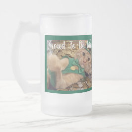 Caneca De Cerveja Vidro Jateado St Patrick's Day Leprechaun Cat 