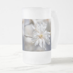 Caneca De Cerveja Vidro Jateado Star Magnolia Fosco Vidro