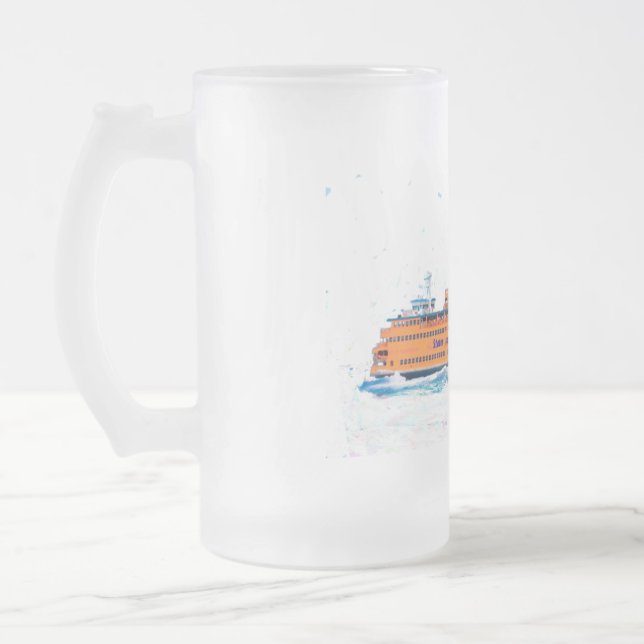 Caneca De Cerveja Vidro Jateado Staten Island Ferry Mug (Esquerda)