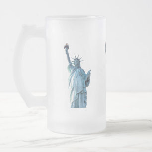 Caneca De Cerveja Vidro Jateado Statue of liberty