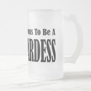 Caneca De Cerveja Vidro Jateado Stewardess glamoroso