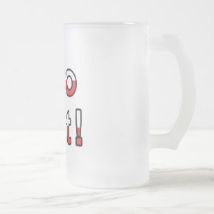 Caneca De Cerveja Vidro Jateado Sto Último Sinalizador Polonês