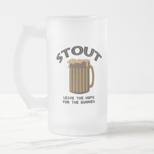 Caneca De Cerveja Vidro Jateado Stout (Esquerda)
