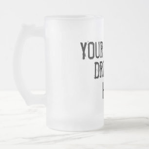 CANECA DE CERVEJA VIDRO JATEADO SUA BEBIDA AQUI