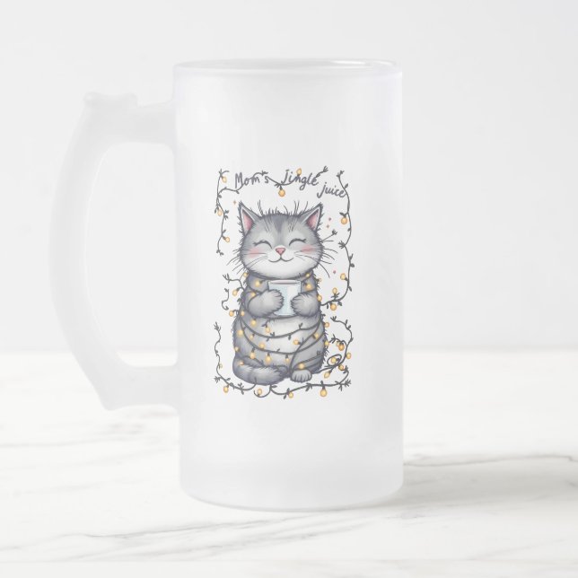 Caneca De Cerveja Vidro Jateado Suco de Jingle da Mamãe  (Esquerda)