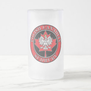 Caneca De Cerveja Vidro Jateado Sudbury Round Polonês Folha