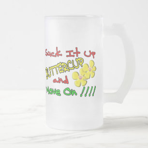 Caneca De Cerveja Vidro Jateado Sugue-o acima do botão de ouro