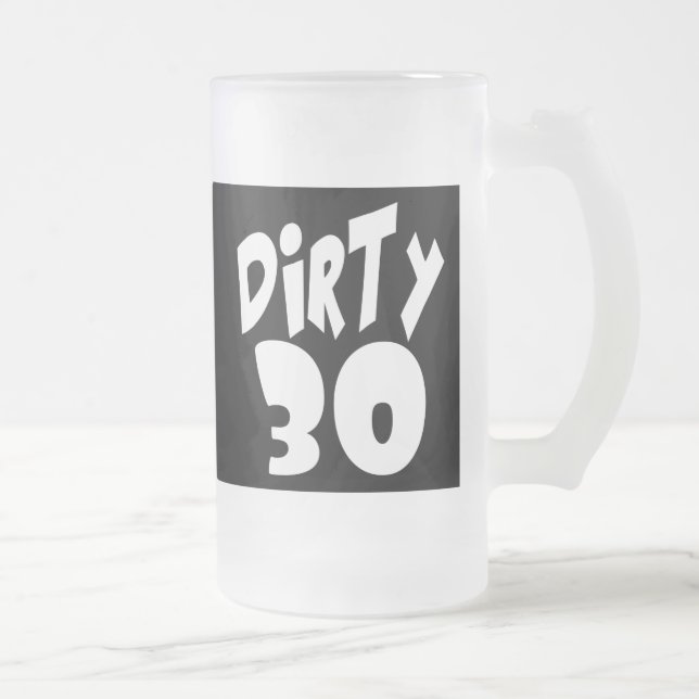 Caneca De Cerveja Vidro Jateado Suja Trinta (Direita)