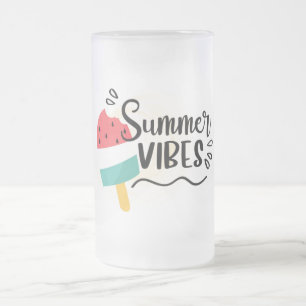Caneca De Cerveja Vidro Jateado Summer Vibes 