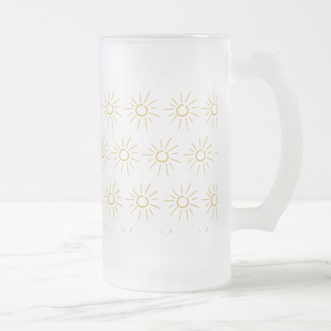 Caneca De Cerveja Vidro Jateado Suns (Direita)