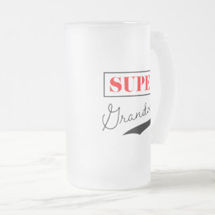 Caneca De Cerveja Vidro Jateado Super vovó