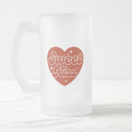 Caneca De Cerveja Vidro Jateado Sweet Kiss