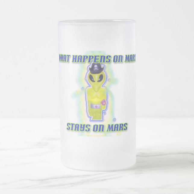 Caneca De Cerveja Vidro Jateado T da alienígena de Albert (Centro)