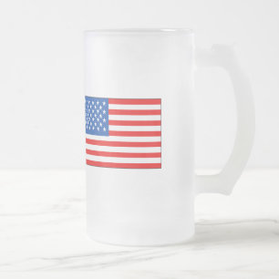 Caneca De Cerveja Vidro Jateado T-shirt e presentes da bandeira dos Estados Unidos