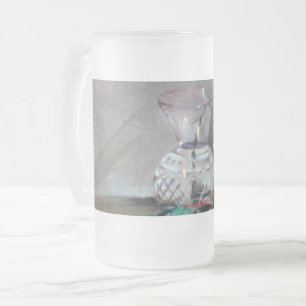Caneca De Cerveja Vidro Jateado Taca De Cristal Esmerilado Natureza-Morta