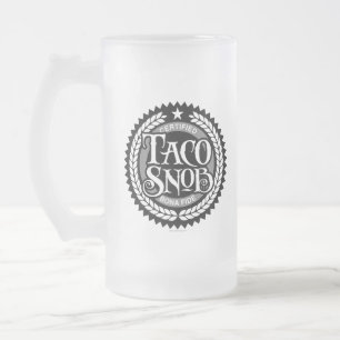 Caneca De Cerveja Vidro Jateado Taco Snob - amante engraçado do taco
