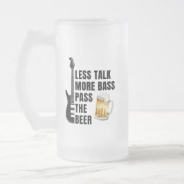 CANECA DE CERVEJA VIDRO JATEADO TALK LESS MORE BASS PASS THE BEER