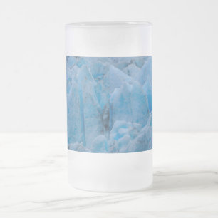 Caneca De Cerveja Vidro Jateado Tampa de vidro do Fosco Glaciar Azul