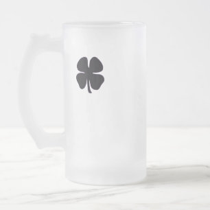Caneca De Cerveja Vidro Jateado Tampão de vidro fosco preto