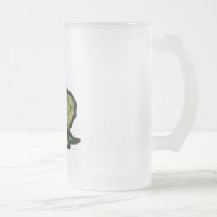 Caneca De Cerveja Vidro Jateado Tartaruga