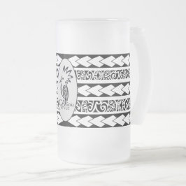 Caneca De Cerveja Vidro Jateado Tasse en verre glacé. Tribal Ethnic