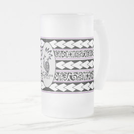 Caneca De Cerveja Vidro Jateado Tasse en verre glacé. Tribal Ethnic/Lavande