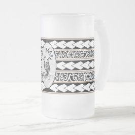 Caneca De Cerveja Vidro Jateado Tasse en verre glacé. Tribal Ethnic/Marron