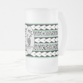 Caneca De Cerveja Vidro Jateado Tasse en verre glacé. Tribal Ethnic/Vert