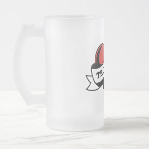 Caneca De Cerveja Vidro Jateado Tatuagem de Coração do Amor Verdadeiro   Design Cl