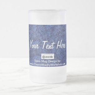 Caneca De Cerveja Vidro Jateado Tecido, Seu Texto Aqui