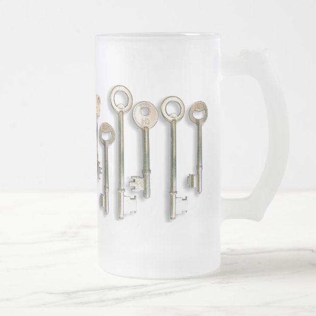 Caneca De Cerveja Vidro Jateado Teclas (Direita)