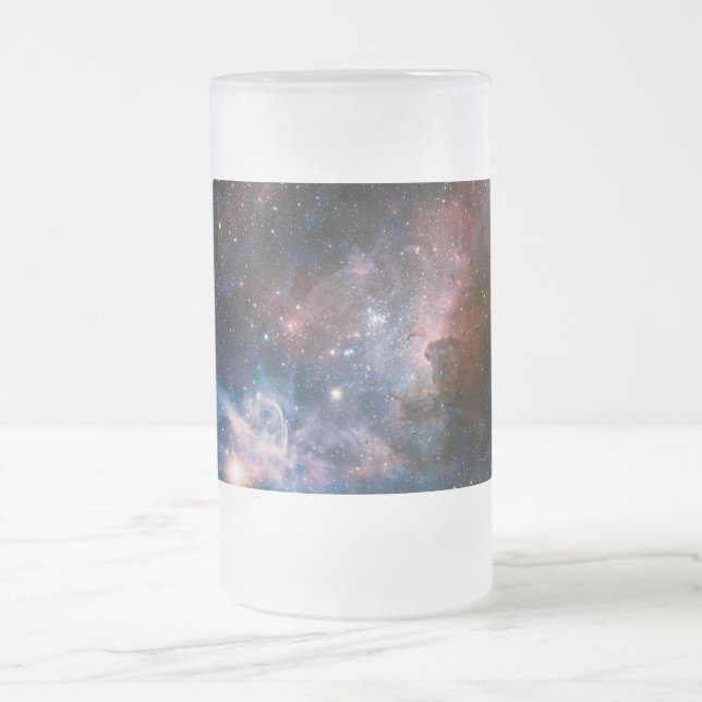 Caneca De Cerveja Vidro Jateado Telescópio do Hubble da Nebulosa Vermelha e Azul (Centro)