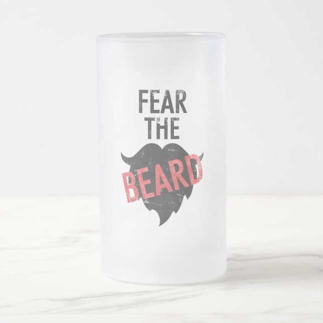 Caneca De Cerveja Vidro Jateado Tema a barba (Centro)