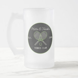 Caneca De Cerveja Vidro Jateado Tênis Club Bar Lounge