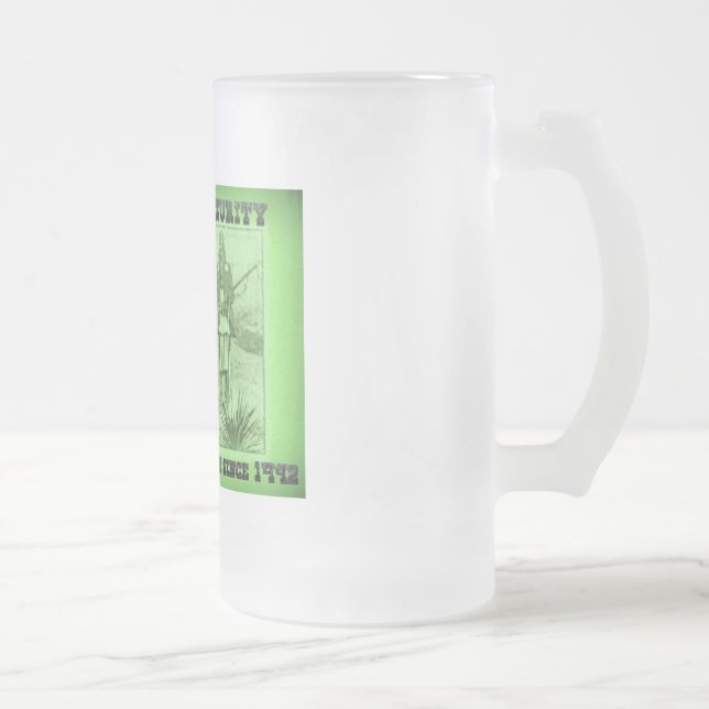 Caneca De Cerveja Vidro Jateado Terrorismo de combate da segurança interna desde (Direita)