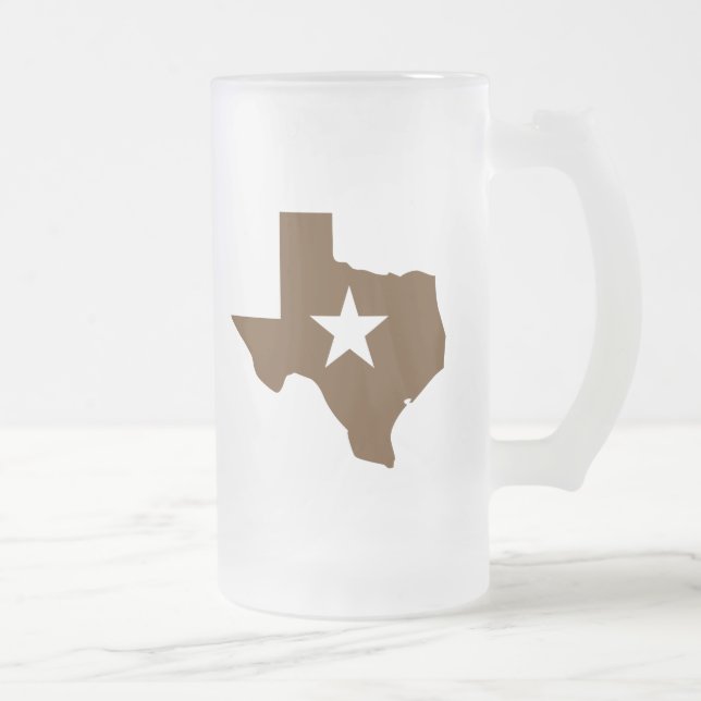 Caneca De Cerveja Vidro Jateado Texas (Direita)