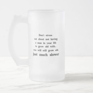 Caneca De Cerveja Vidro Jateado Texto engraçado sobre mulheres e homens.