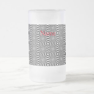 Caneca De Cerveja Vidro Jateado Thunder_Cove do Padrão Radiador Branco Preto