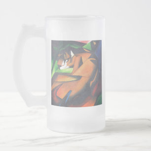 Caneca De Cerveja Vidro Jateado Tigre depois de Franz Marc