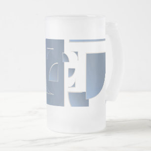 Caneca De Cerveja Vidro Jateado tijolo de bluestone quebrado
