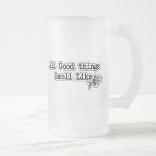 Caneca De Cerveja Vidro Jateado Todas As Boas Coisas Cheiram A Pesca Engraçada De 