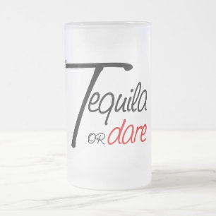 Caneca De Cerveja Vidro Jateado Tome uma dose de tequila ou humilhe-se.