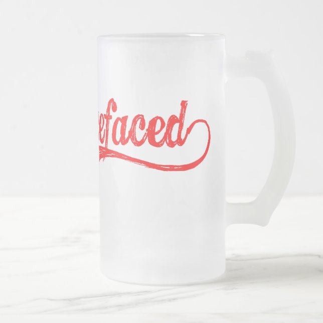 Caneca De Cerveja Vidro Jateado Totalmente deucefaced™!!! (Direita)