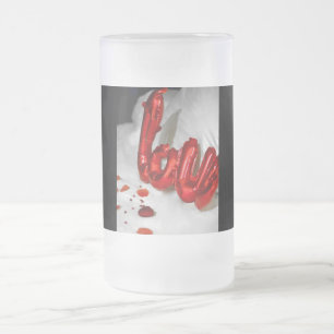 CANECA DE CERVEJA VIDRO JATEADO TRAVESSEIRO AMOR