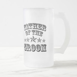 Caneca De Cerveja Vidro Jateado Trendy Padre Do Fosco Do Groom
