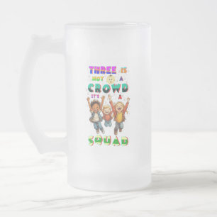 Caneca De Cerveja Vidro Jateado Três Não É Uma Multidão É Uma Equipe